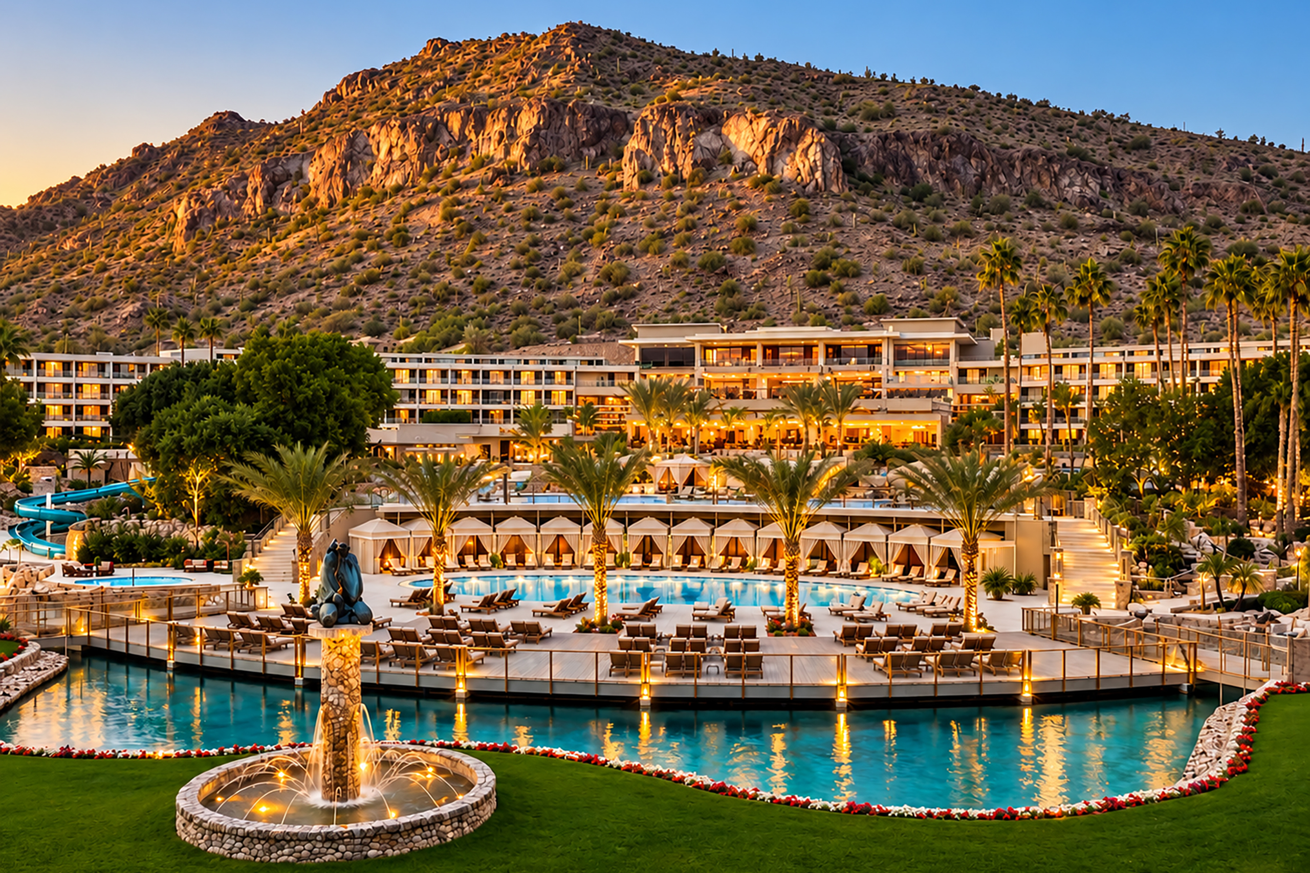 The Phoenician luxury resort at the base of Camelback Mountain in Scottsdale