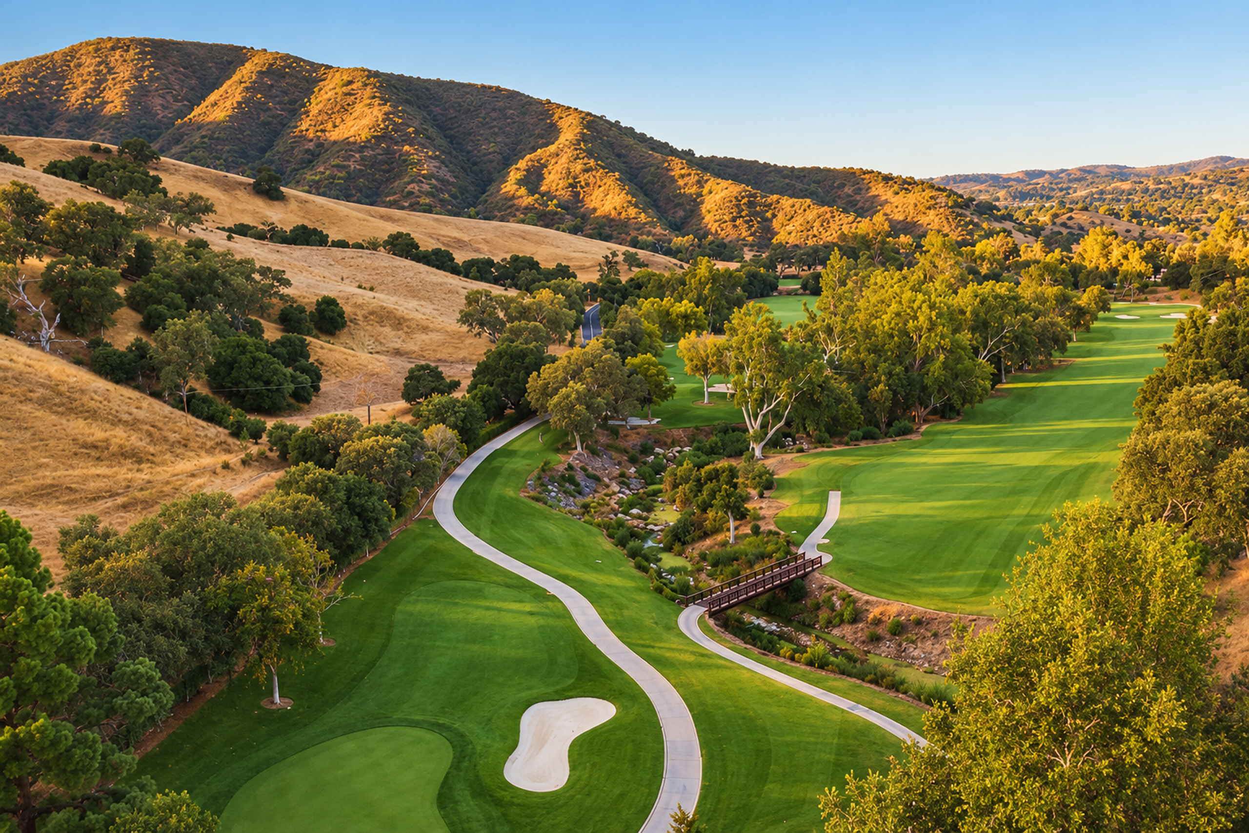 Alisal Ranch Golf Course surrounded by California oak trees